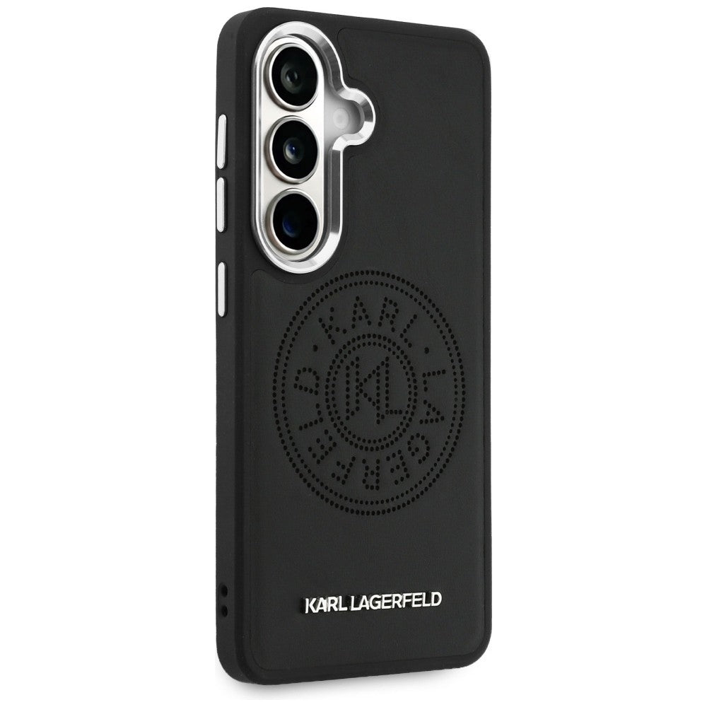 Custodia MagSafe per Samsung Galaxy S26 S942, Karl Lagerfeld, Karl Round Point Logo, Nera