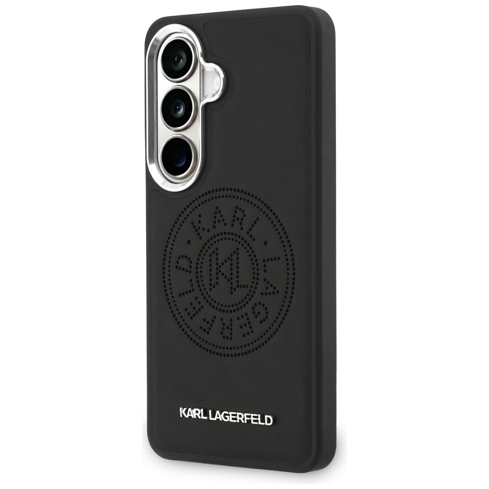 Custodia MagSafe per Samsung Galaxy S26 S942, Karl Lagerfeld, Karl Round Point Logo, Nera