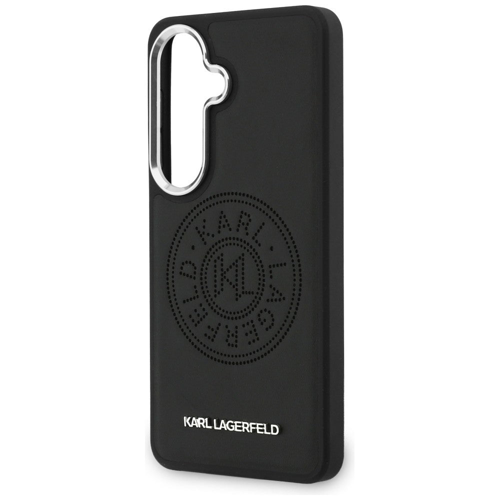 Custodia MagSafe per Samsung Galaxy S26 S942, Karl Lagerfeld, Karl Round Point Logo, Nera