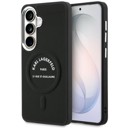 Custodia MagSafe per Samsung Galaxy S26 S942, Karl Lagerfeld, Karl RSG Logo, Nera