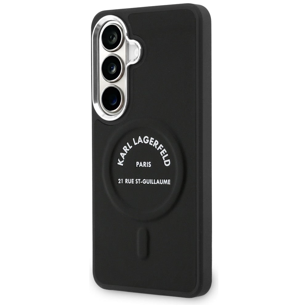 Custodia MagSafe per Samsung Galaxy S26 S942, Karl Lagerfeld, Karl RSG Logo, Nera
