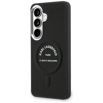 Custodia MagSafe per Samsung Galaxy S26 S942, Karl Lagerfeld, Karl RSG Logo, Nera