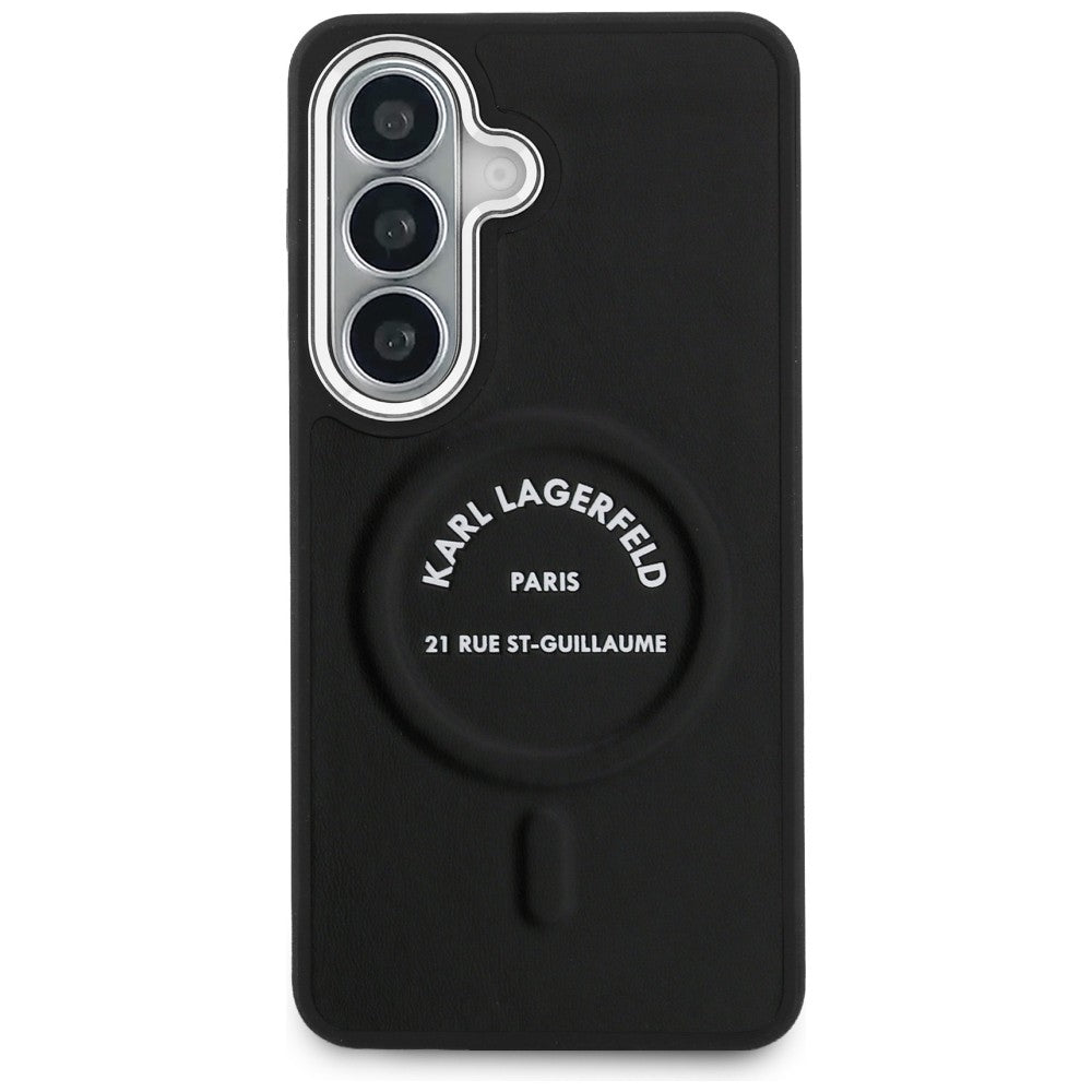 Custodia MagSafe per Samsung Galaxy S26 S942, Karl Lagerfeld, Karl RSG Logo, Nera