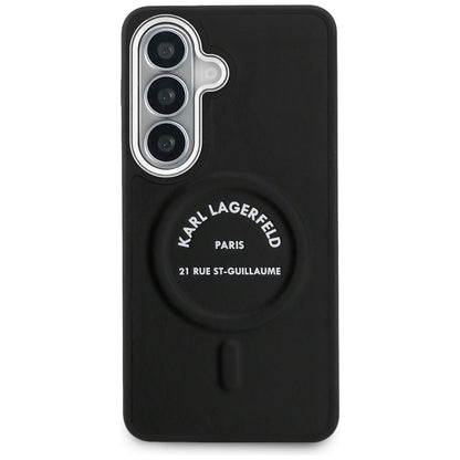 Custodia MagSafe per Samsung Galaxy S26 S942, Karl Lagerfeld, Karl RSG Logo, Nera