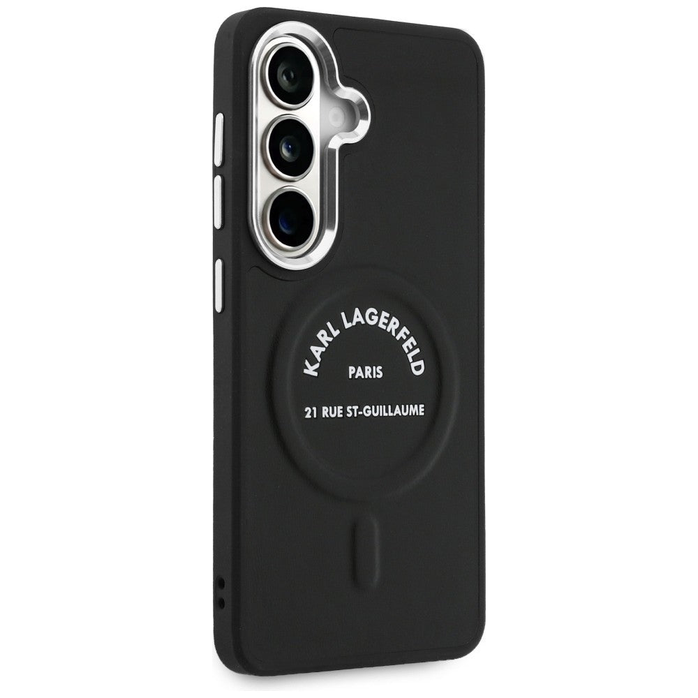 Custodia MagSafe per Samsung Galaxy S26 S942, Karl Lagerfeld, Karl RSG Logo, Nera