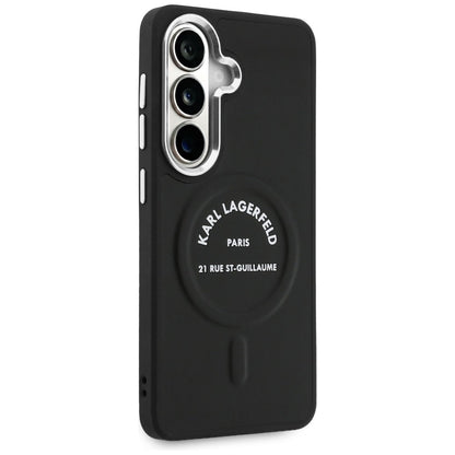 Custodia MagSafe per Samsung Galaxy S26 S942, Karl Lagerfeld, Karl RSG Logo, Nera