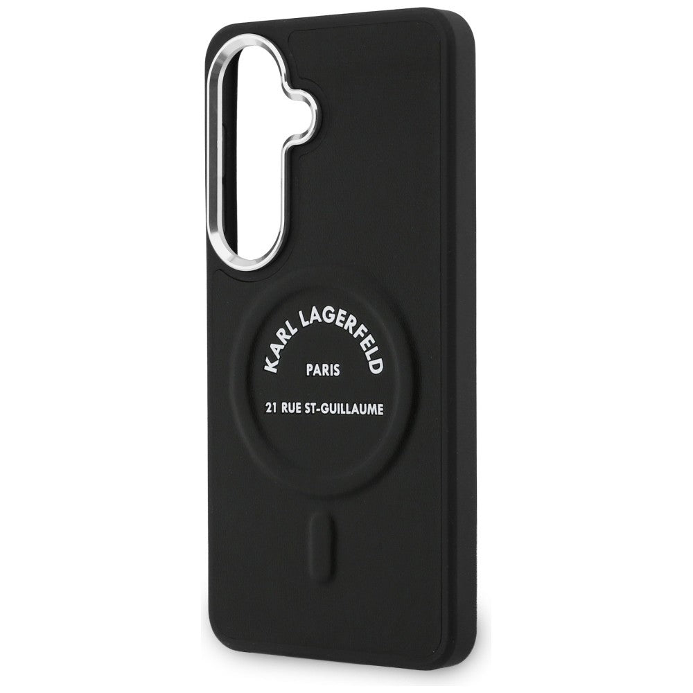 Custodia MagSafe per Samsung Galaxy S26 S942, Karl Lagerfeld, Karl RSG Logo, Nera