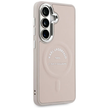 Custodia MagSafe per Samsung Galaxy S26 S942, Karl Lagerfeld, Logo Karl RSG, Rosa