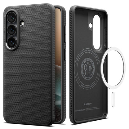 Custodia MagSafe per Samsung Galaxy S26 S942, Spigen, Liquid Air, Nera Opaca ACS10730