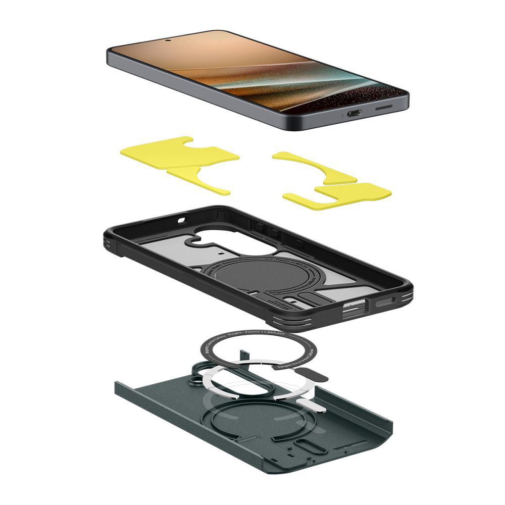 Custodia MagSafe per Samsung Galaxy S26 S942, Spigen, Tough Armor, Verde ACS10740