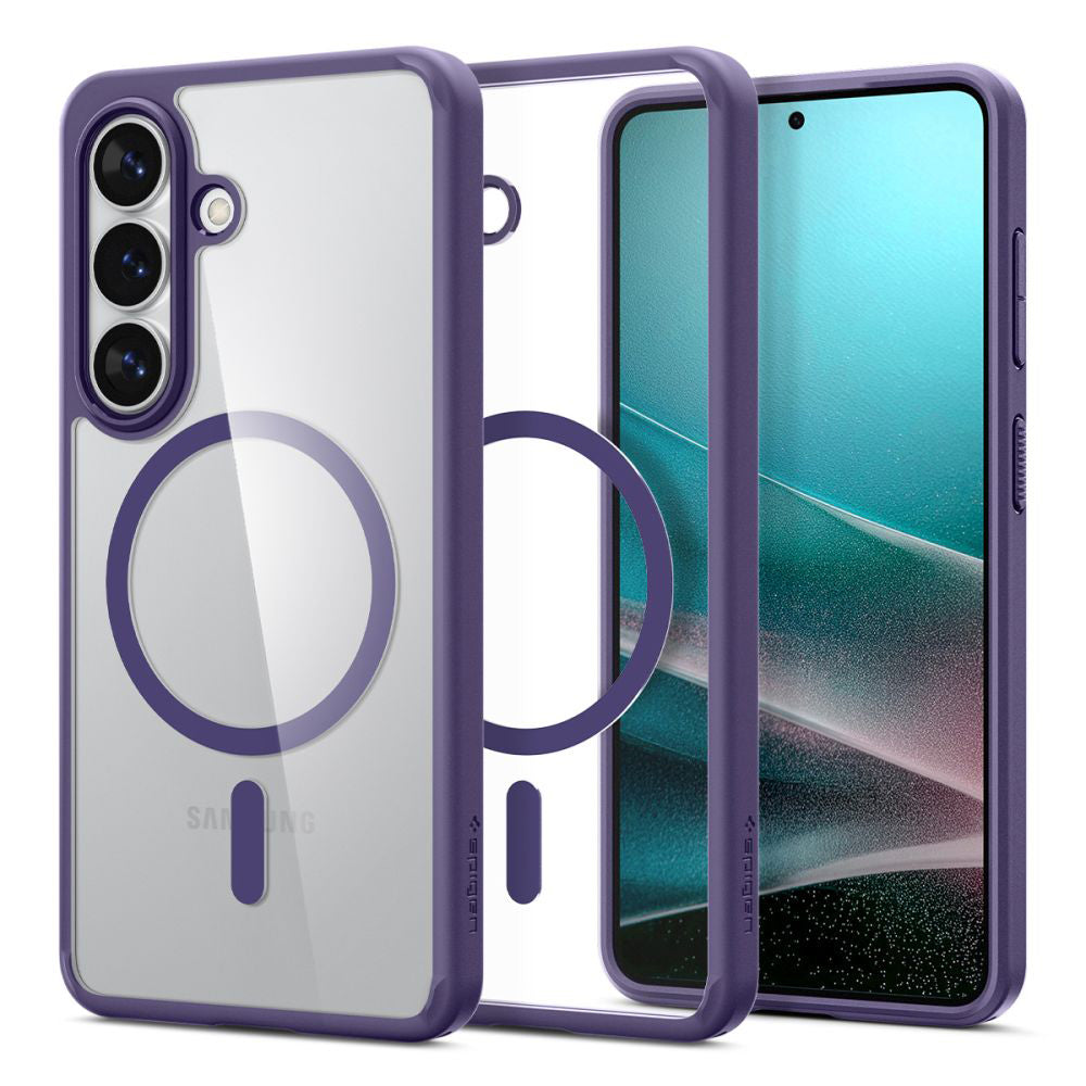 Custodia MagSafe per Samsung Galaxy S26 S942, Spigen, Ultra Hybrid, Viola Scuro ACS11220
