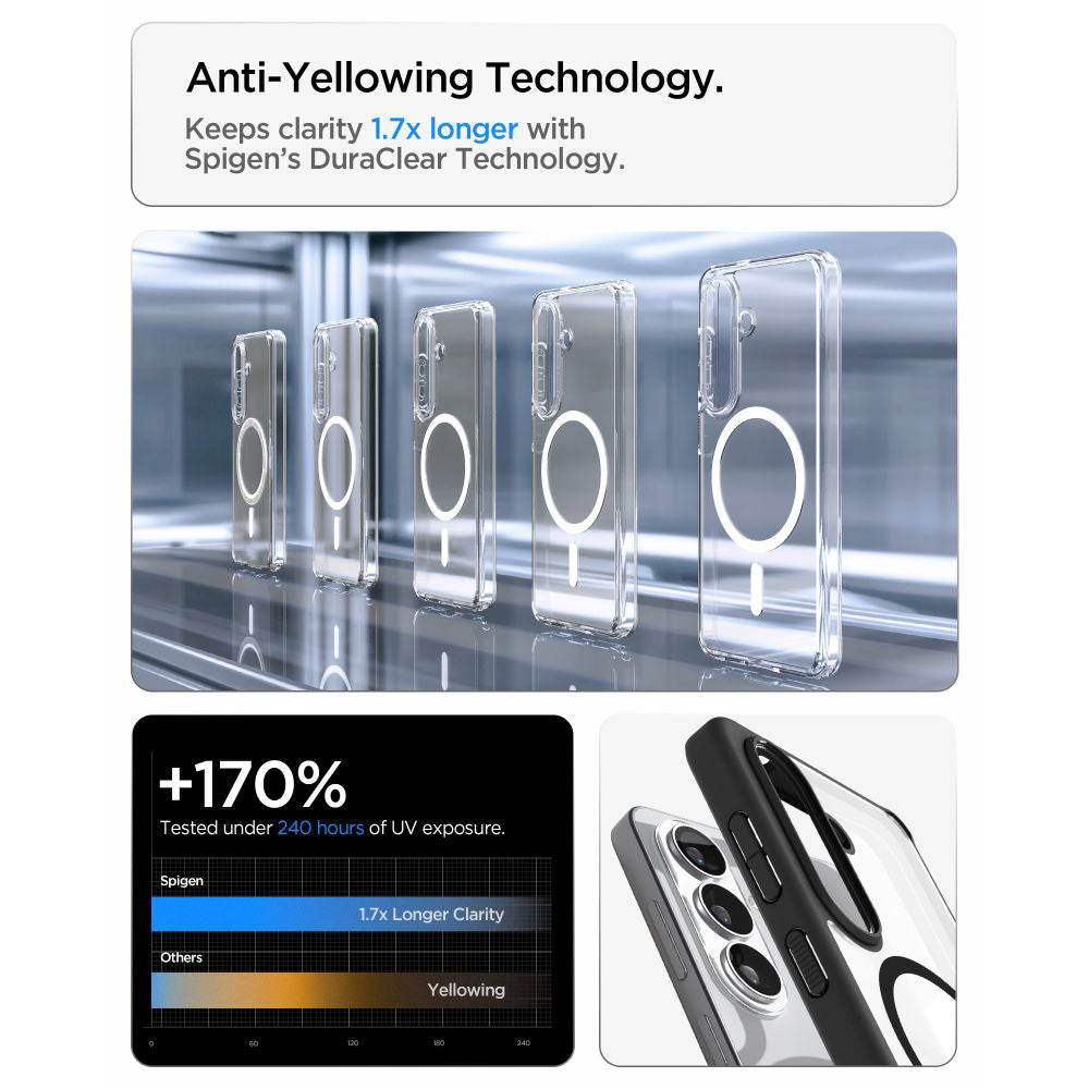 Custodia MagSafe per Samsung Galaxy S26 S942, Spigen, Ultra Hybrid, Nera Opaca ACS10735