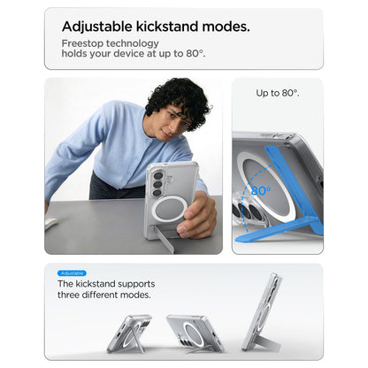 Custodia MagSafe per Samsung Galaxy S26 S942, Spigen, Ultra Hybrid S, Trasparente Bianca ACS11061