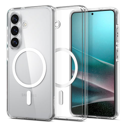 Custodia MagSafe per Samsung Galaxy S26 S942, Spigen, Ultra Hybrid, Trasparente Bianca ACS10734