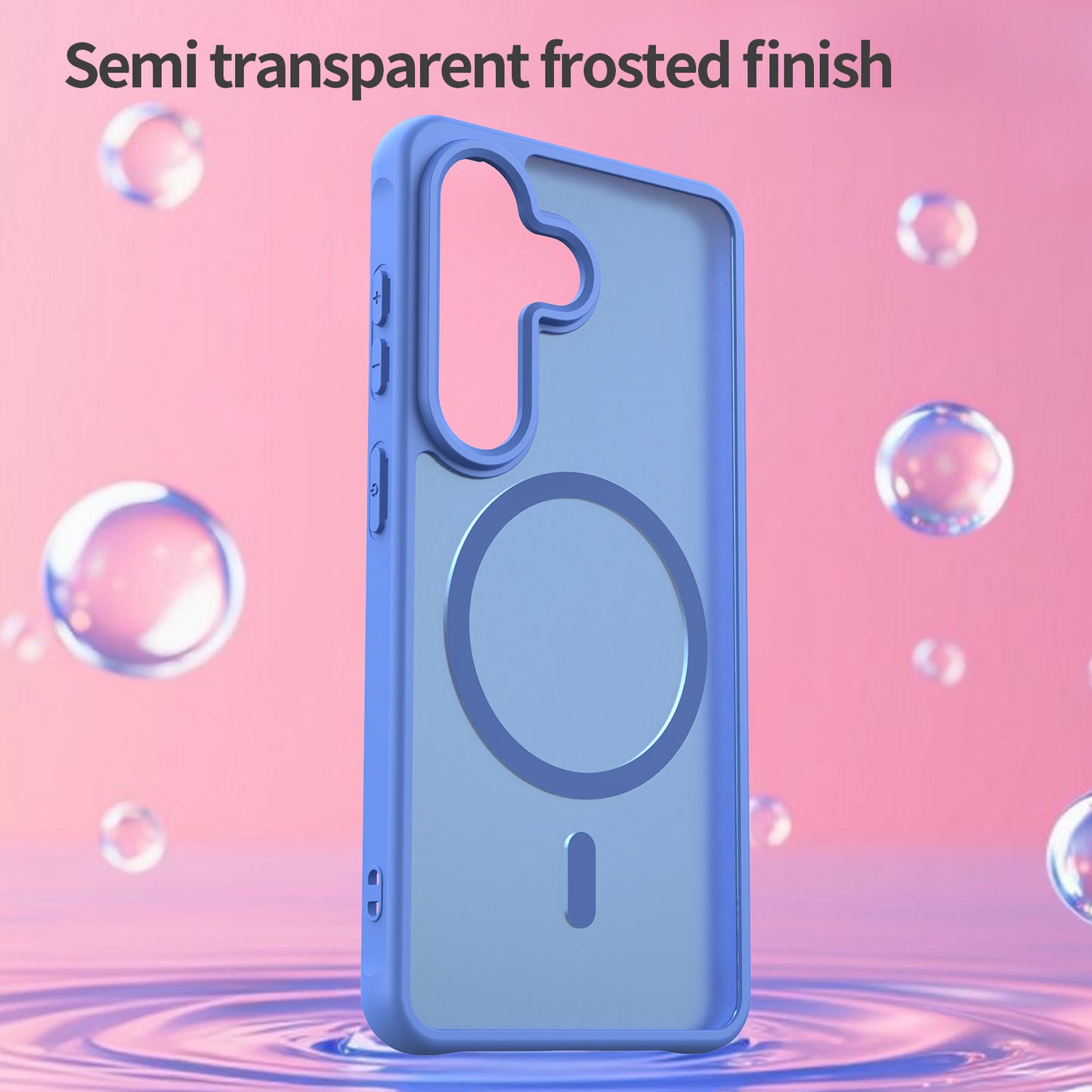 Custodia MagSafe per Samsung Galaxy S26, Techsuit, HaloFrost II, Blu