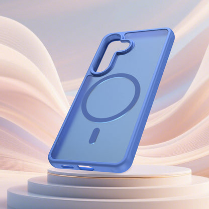 Custodia MagSafe per Samsung Galaxy S26, Techsuit, HaloFrost II, Blu