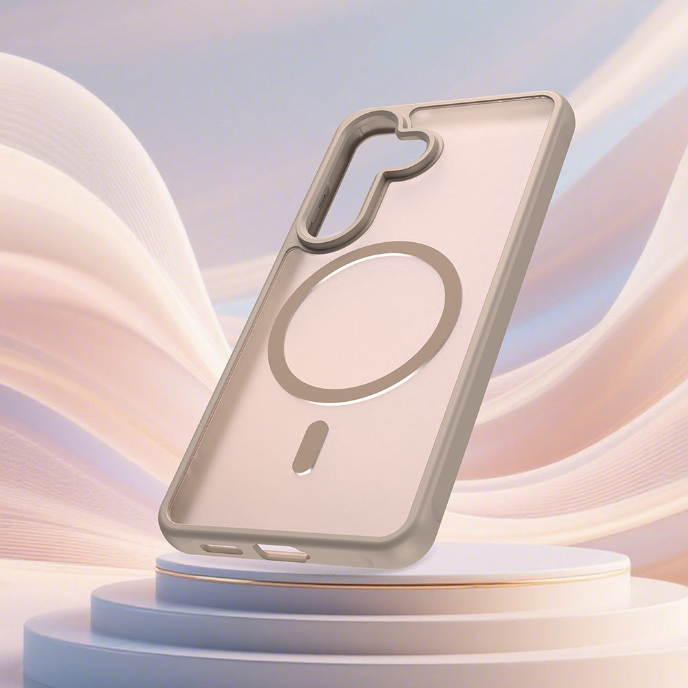 Custodia MagSafe per Samsung Galaxy S26 S942, Techsuit, HaloFrost II, Dorata