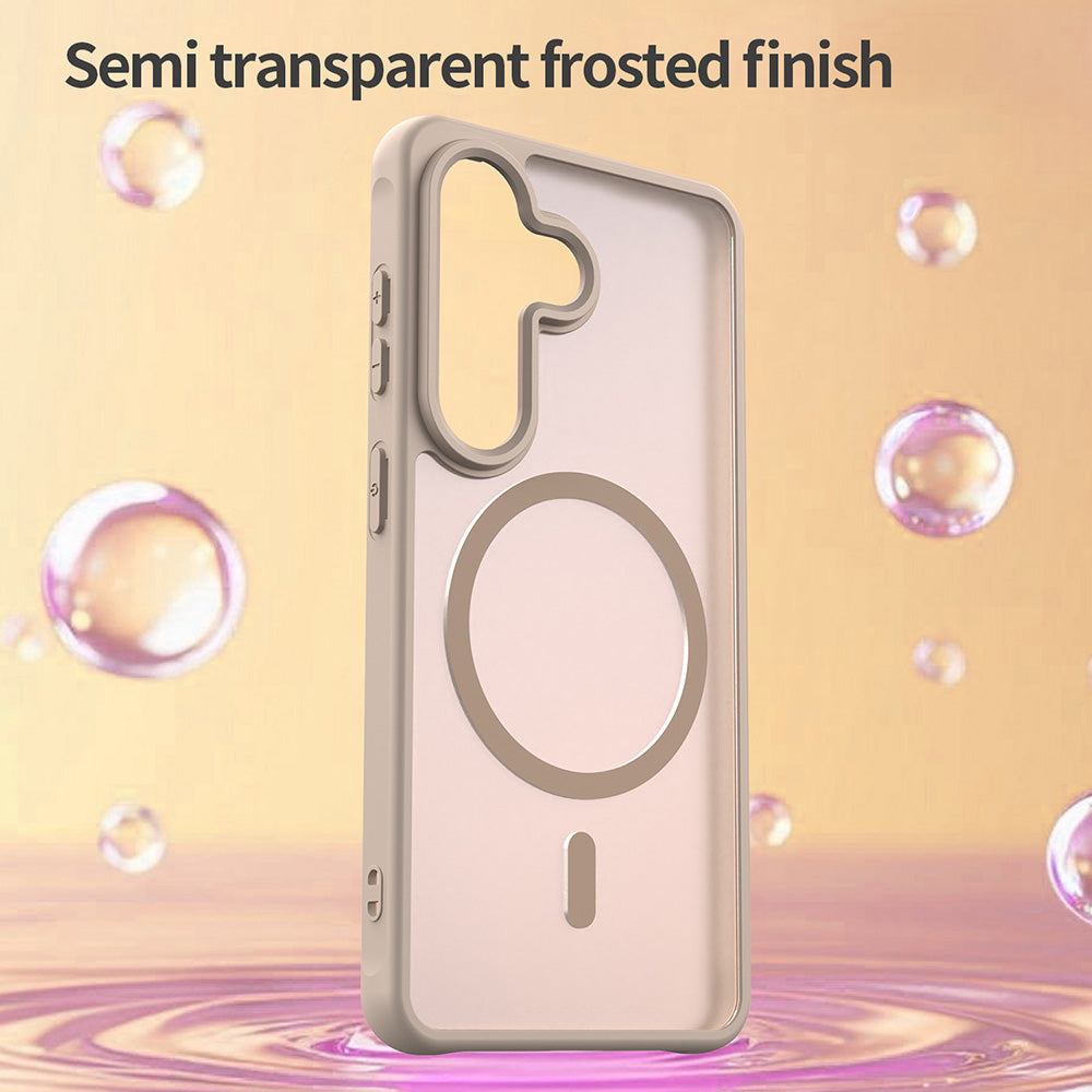 Custodia MagSafe per Samsung Galaxy S26 S942, Techsuit, HaloFrost II, Dorata