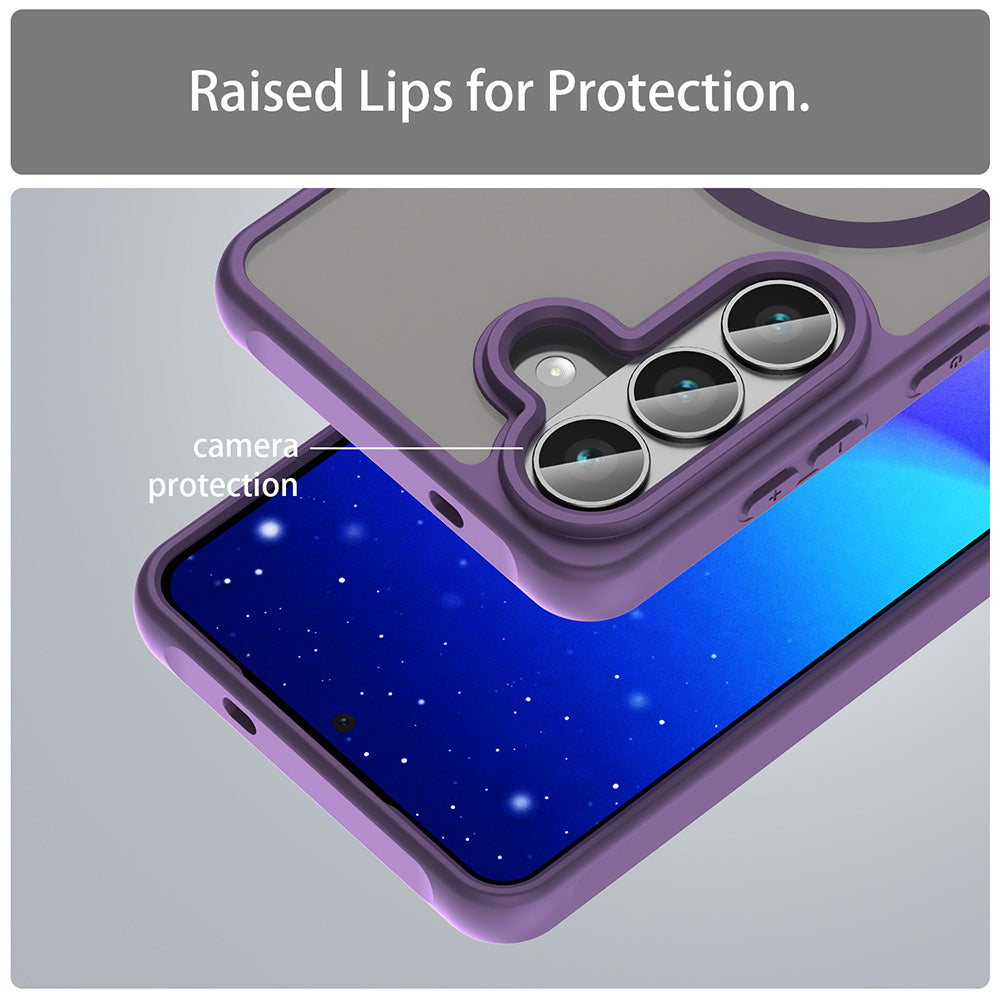 Custodia MagSafe per Samsung Galaxy S26 S942, Techsuit, HaloFrost II, Viola