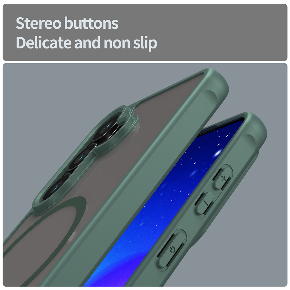 Custodia MagSafe per Samsung Galaxy S26, Techsuit, HaloFrost II, Verde