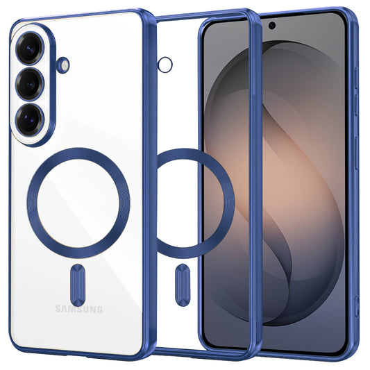 Custodia MagSafe per Samsung Galaxy S26, Techsuit, Luxury Crystal, Blu Scuro