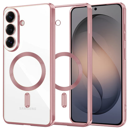 Custodia MagSafe per Samsung Galaxy S26, Techsuit, Luxury Crystal, Rosa