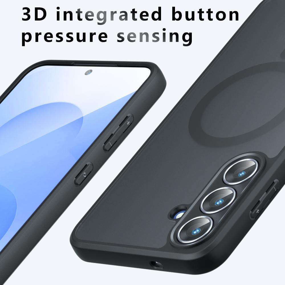 Custodia MagSafe per Samsung Galaxy S26, Techsuit, PureFrost, Nera Satinata