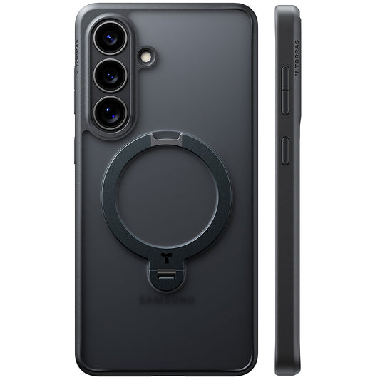 Custodia MagSafe per Samsung Galaxy S26, Torras, Ostand Spin, Nera