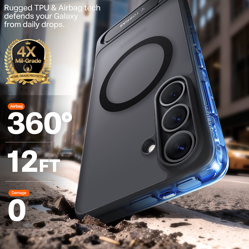 Custodia MagSafe per Samsung Galaxy S26, Torras, Pstand, Nera