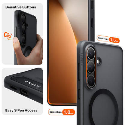 Custodia MagSafe per Samsung Galaxy S26, Torras, Pstand, Nera