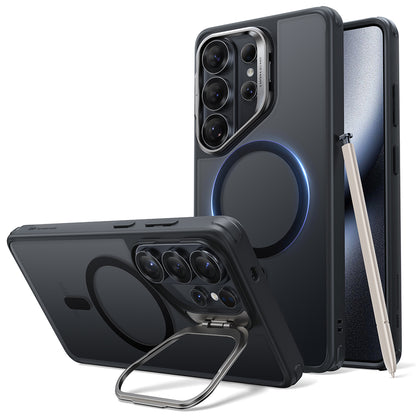 Custodia MagSafe per Samsung Galaxy S26 Ultra, ESR, Classic Hybrid Kickstand, Nera Satinata