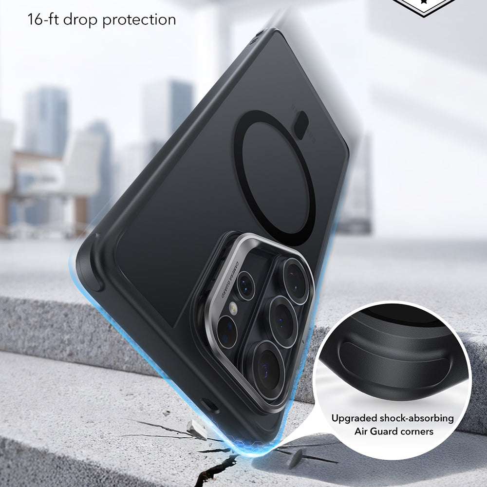 Custodia MagSafe per Samsung Galaxy S26 Ultra, ESR, Classic Hybrid Kickstand, Nera Satinata