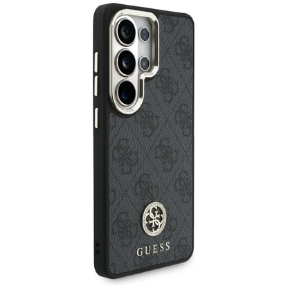 MagSafe Case for Samsung Galaxy S26 Ultra S948, GUESS, 4G Big Rhinestone Triangle Strap, Black