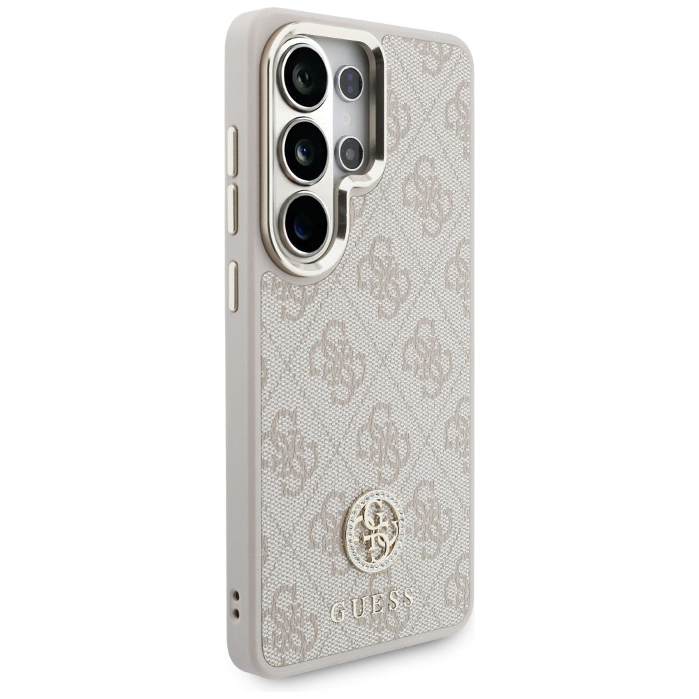 Custodia MagSafe per Samsung Galaxy S26 Ultra S948, GUESS, 4G Big Rhinestone Triangle Strap, Rosa