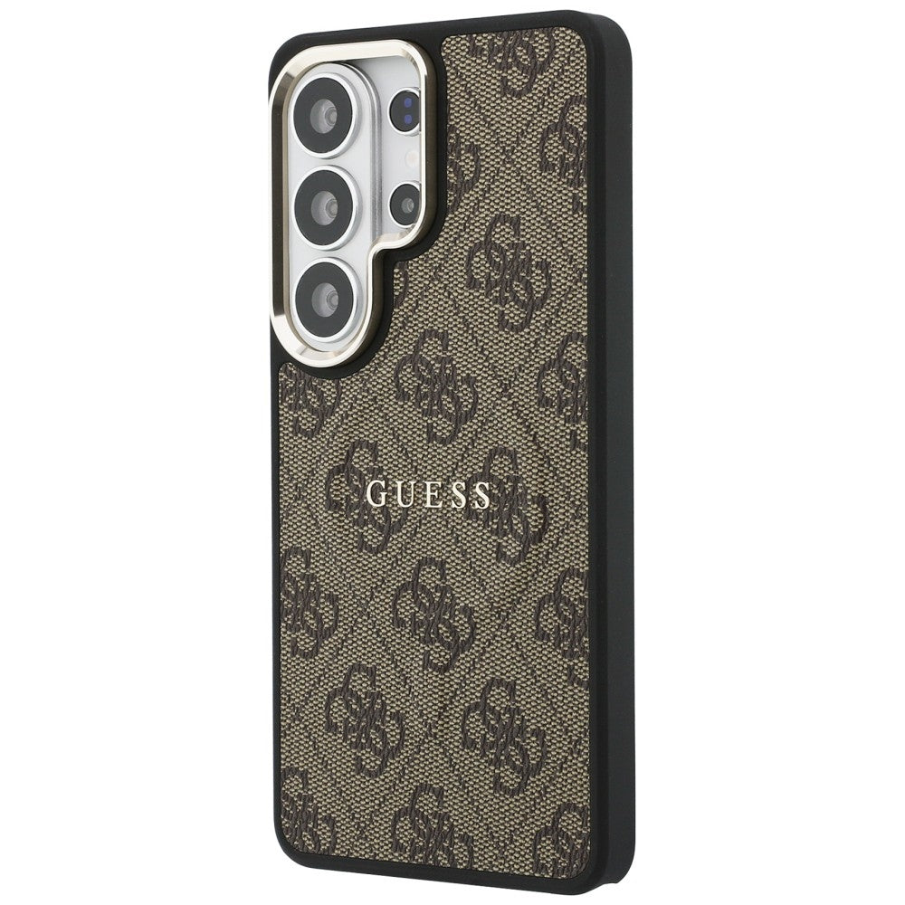Custodia MagSafe per Samsung Galaxy S26 Ultra S948, Guess, 4G Embossed Ring, Marrone