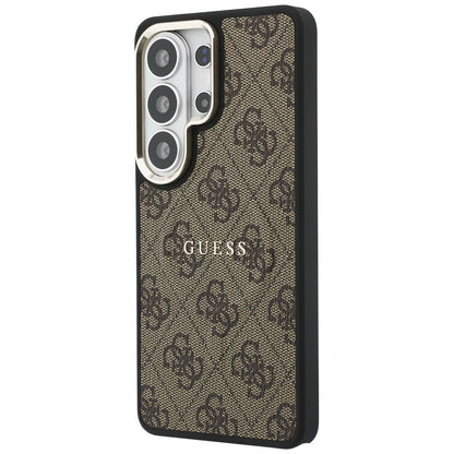 Custodia MagSafe per Samsung Galaxy S26 Ultra S948, Guess, 4G Embossed Ring, Marrone