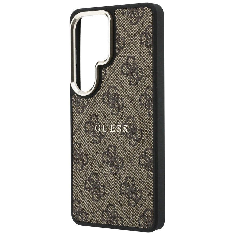 Custodia MagSafe per Samsung Galaxy S26 Ultra S948, Guess, 4G Embossed Ring, Marrone