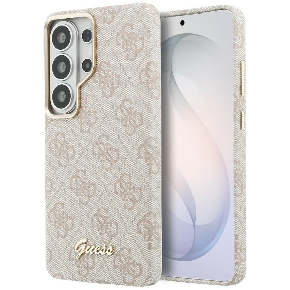 Custodia MagSafe per Samsung Galaxy S26 Ultra S948, Guess, 4G Script Logo, Rosa