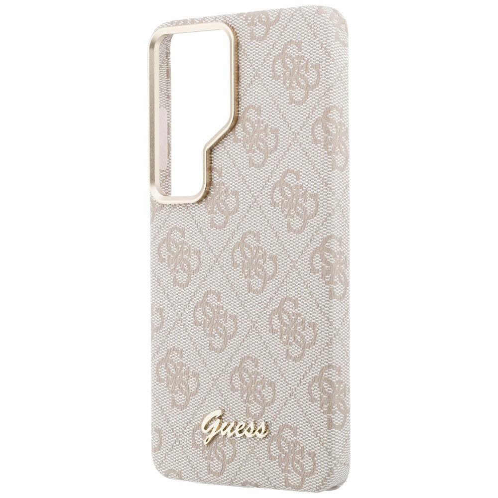 Custodia MagSafe per Samsung Galaxy S26 Ultra S948, Guess, 4G Script Logo, Rosa