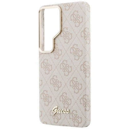 Custodia MagSafe per Samsung Galaxy S26 Ultra S948, Guess, 4G Script Logo, Rosa