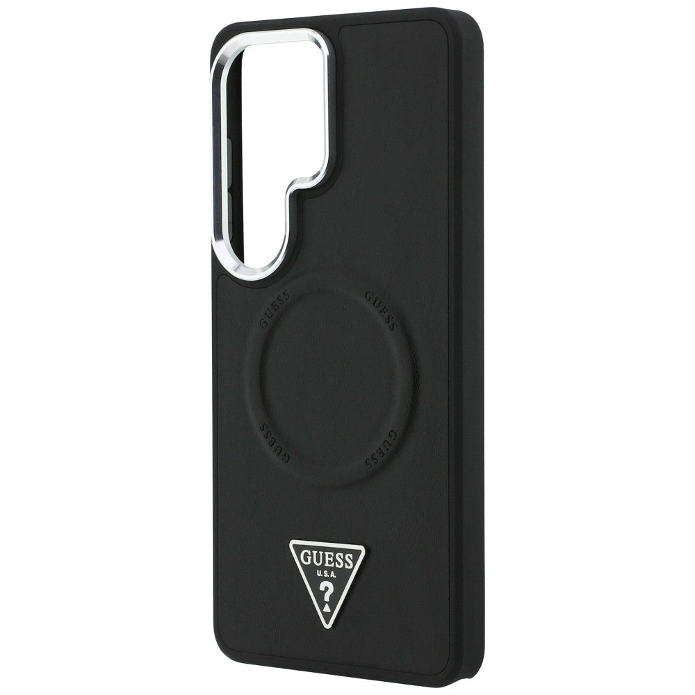 Custodia MagSafe per Samsung Galaxy S26 Ultra S948, Guess, Embossed Ring Triangle Logo, Nera