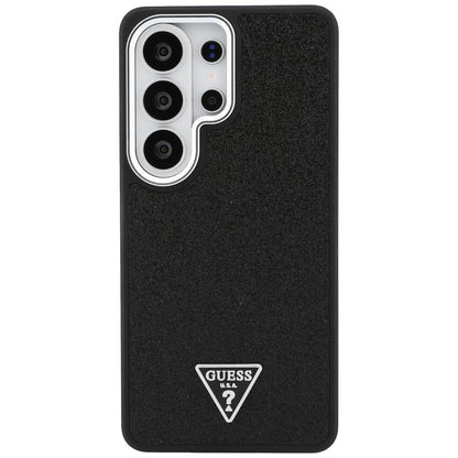 Custodia MagSafe per Samsung Galaxy S26 Ultra S948, Guess, Fixed Glitter Triangle Logo, Nera