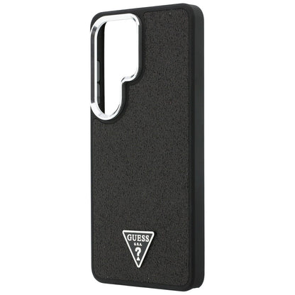 Custodia MagSafe per Samsung Galaxy S26 Ultra S948, Guess, Fixed Glitter Triangle Logo, Nera