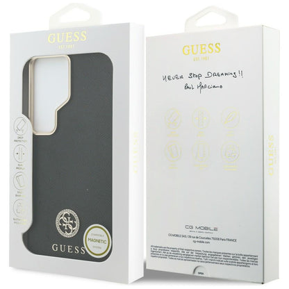 Custodia MagSafe per Samsung Galaxy S26 Ultra S948, Guess, Rhinestone Round Logo, Nera