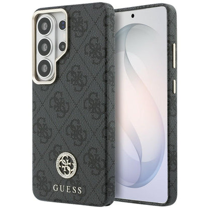 Custodia MagSafe per Samsung Galaxy S26 Ultra S948, Guess, Strass Round Logo, Nera