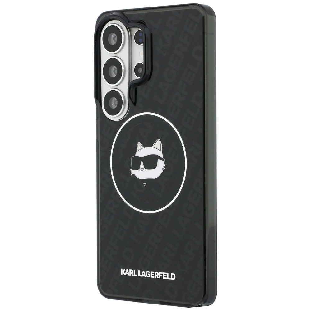Custodia MagSafe per Samsung Galaxy S26 Ultra S948, Karl Lagerfeld, IML Choupette Head on KL Repeated Logo, Nera