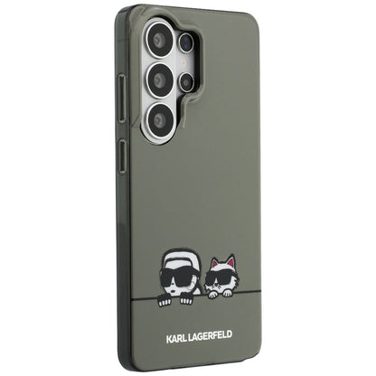 Custodia MagSafe per Samsung Galaxy S26 Ultra S948, Karl Lagerfeld, IML Karl & Choupette Peekaboo Logo, Nera
