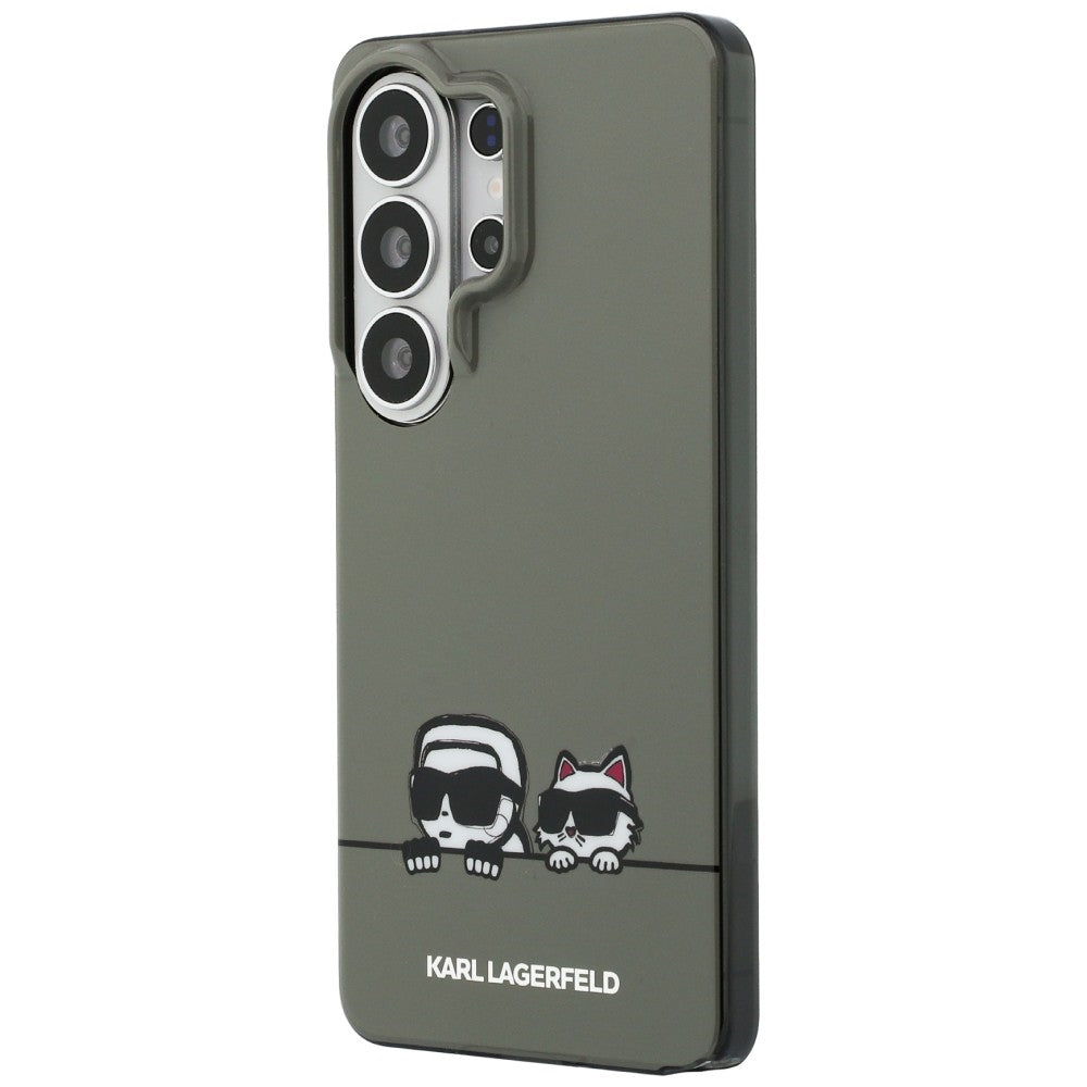 Custodia MagSafe per Samsung Galaxy S26 Ultra S948, Karl Lagerfeld, IML Karl & Choupette Peekaboo Logo, Nera