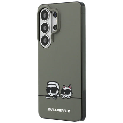 Custodia MagSafe per Samsung Galaxy S26 Ultra S948, Karl Lagerfeld, IML Karl & Choupette Peekaboo Logo, Nera