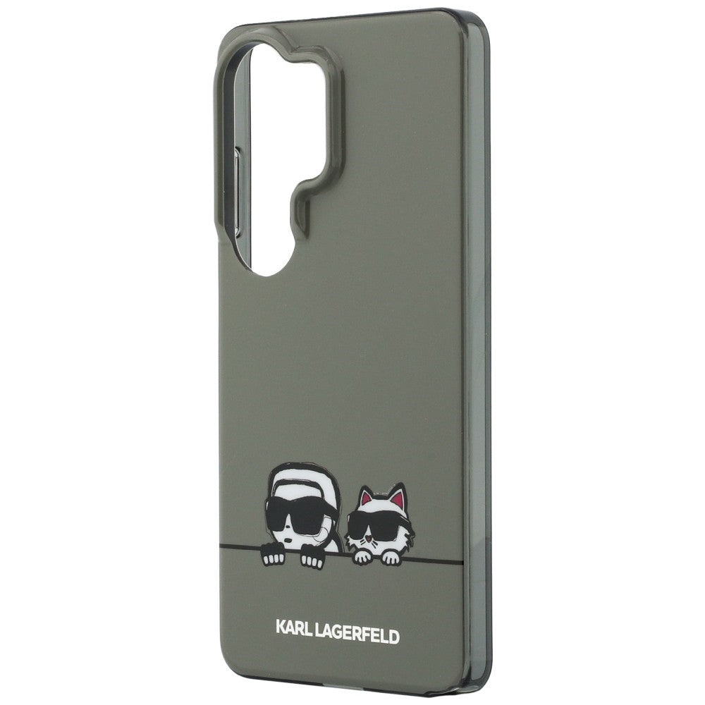Custodia MagSafe per Samsung Galaxy S26 Ultra S948, Karl Lagerfeld, IML Karl & Choupette Peekaboo Logo, Nera